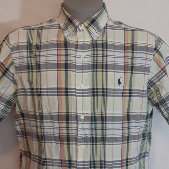 Ralph Lauren Other - Ralph Lauren Mens Large Plaid Buttondown Cotton Shirt